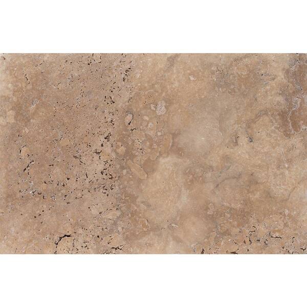 MSI Take Home Tile Sample - Mediterranean Walnut 6 in. x 6 in. Tumbled Travertine Paver Tile (0.25 sq. ft.)