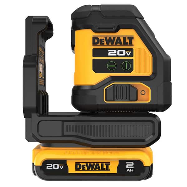 DEWALT 20V MAX Lithium-Ion Cross Line Laser Level Kit with 2.0Ah Battery, Charger and Case