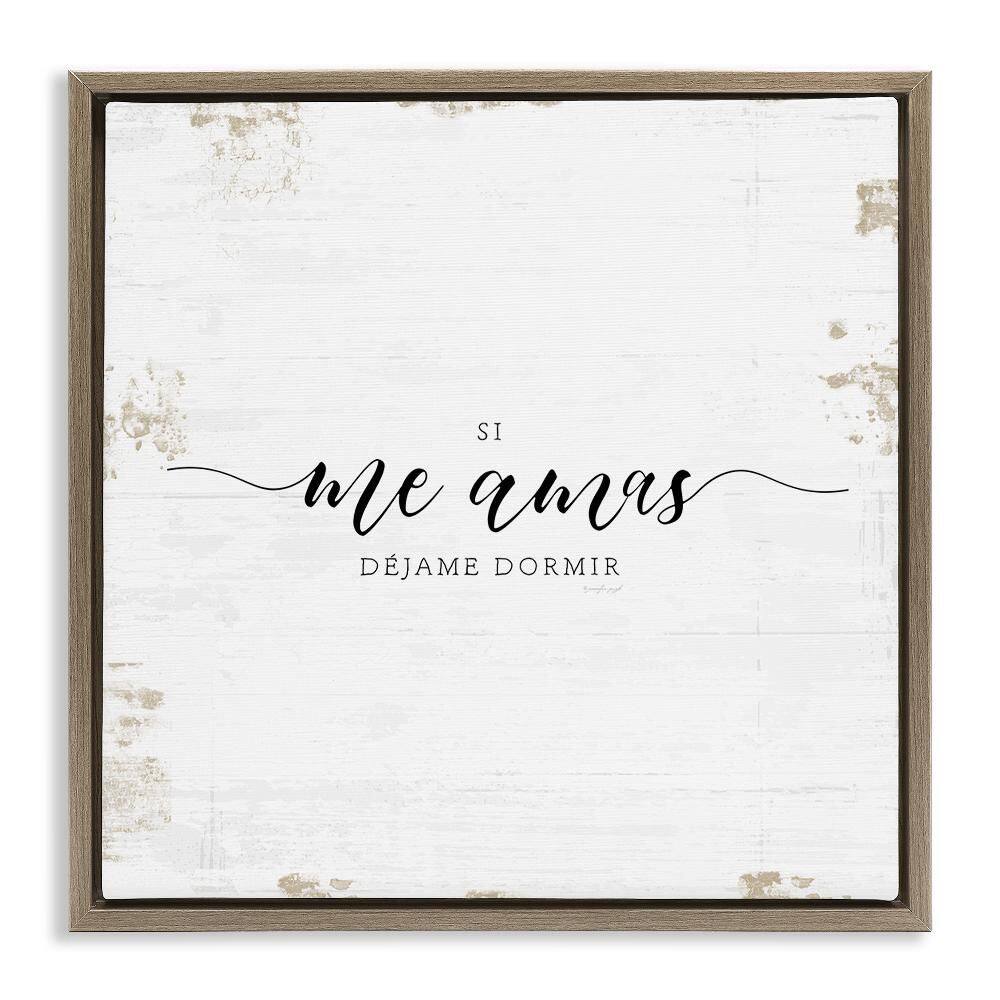 Let Me Sleep by Jennifer Pugh Brown Floater Frame Typography Graphic Art Print 25 in. x 25 in. price history on PriceWatchPro