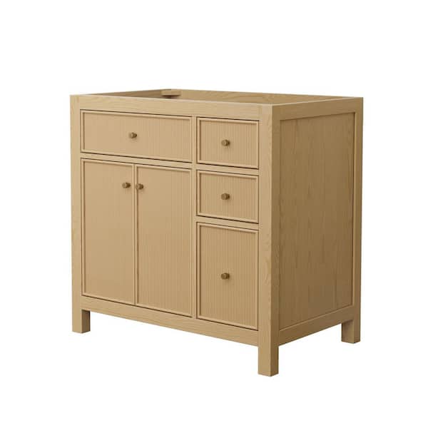 Pendry 35.25 in. Bath Vanity Cabinet without Top in Tanned Oak Assembled