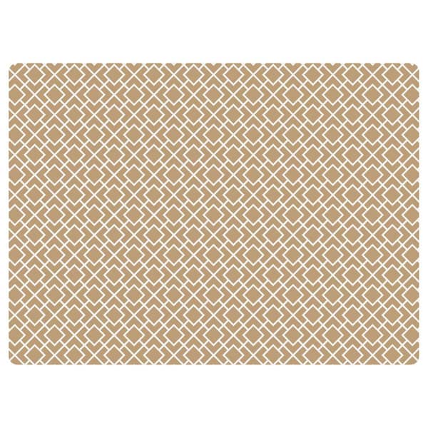 Bungalow Flooring Tazekka 3 ft. x 4 ft. 9 to 5 Desk Chair Mat - Khaki
