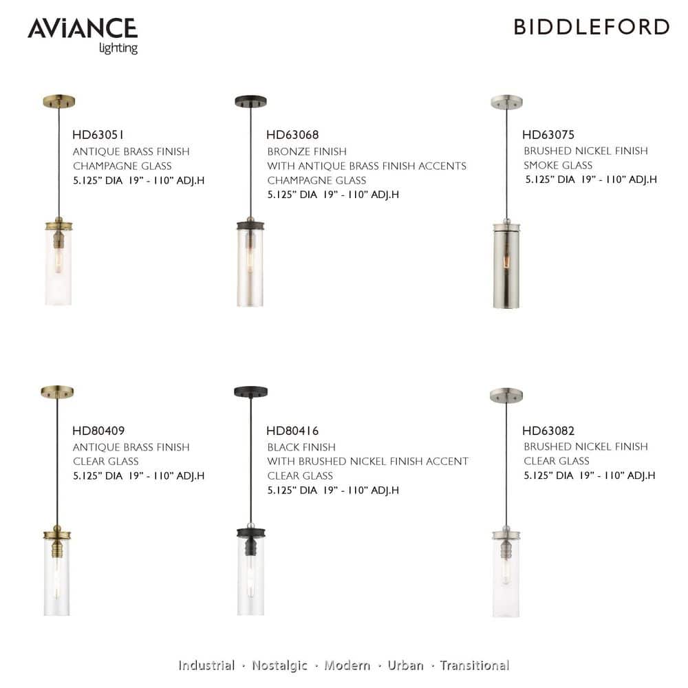 Modern Mini LED Pendant in Brushed Nickel with Clear Glass