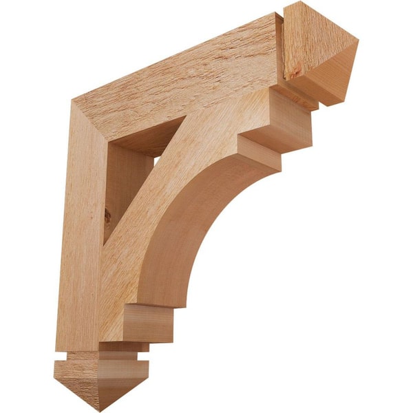 Ekena Millwork 4 in. x 20 in. x 20 in. Western Red Cedar Merced Arts and Crafts Rough Sawn