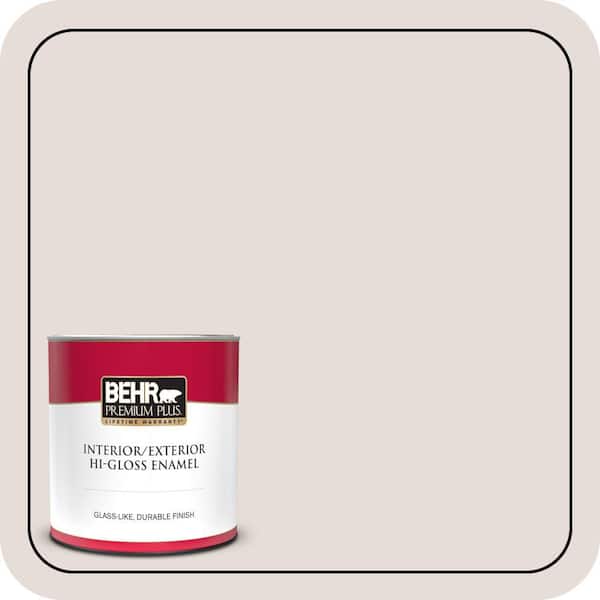 BEHR PREMIUM PLUS 1 qt. #PR-W11 Patience Hi-Gloss Enamel Interior/Exterior Paint & Primer