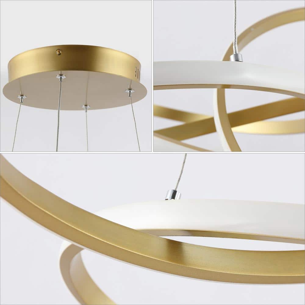 Gold Abstract LED Aluminum Pendant Light