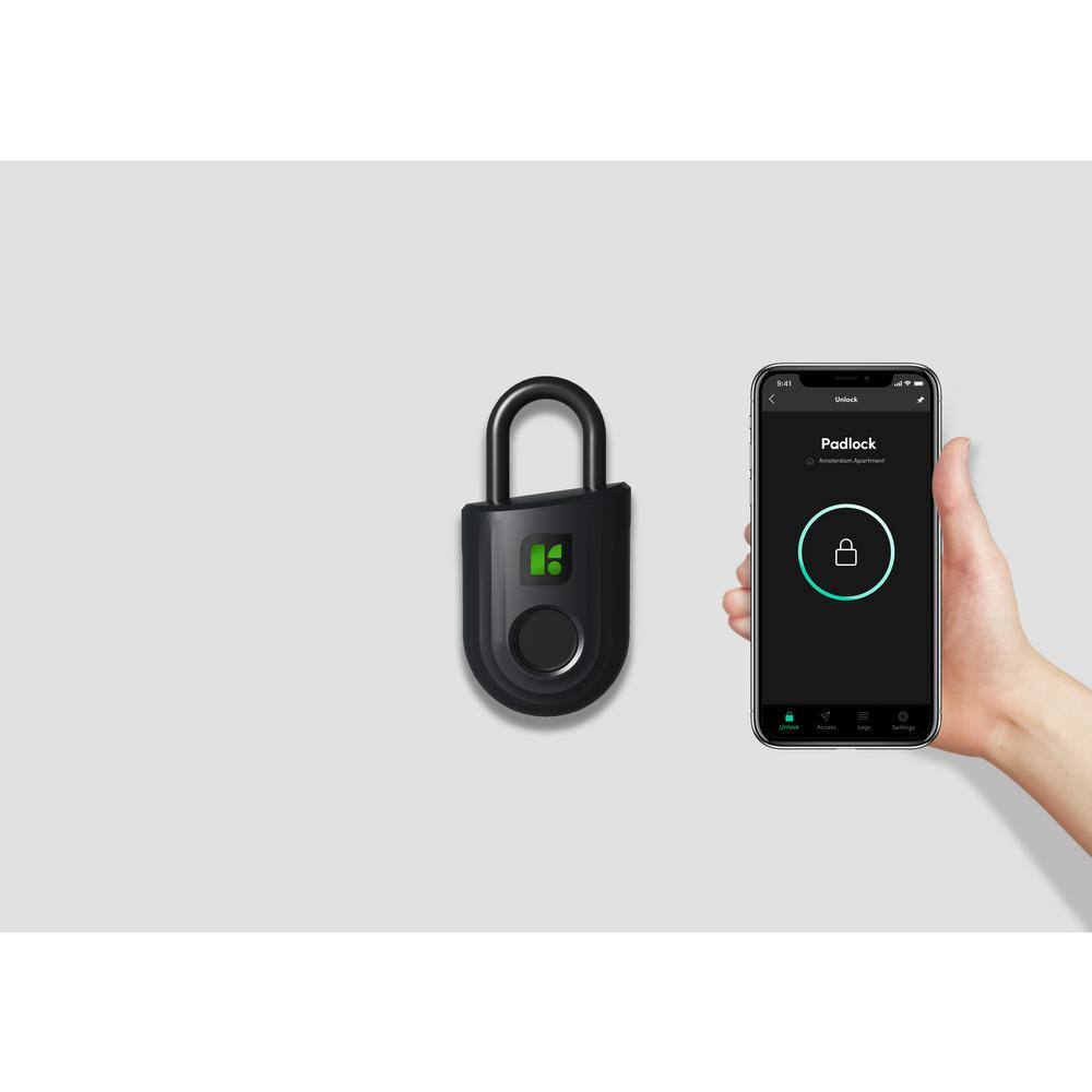 Red Keyless Fingerprint Padlock with Mobile App
