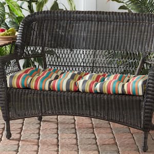 Sunset Stripe 44 in. x 17 in. Rectangle Outdoor Bench/Swing Cushion