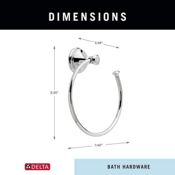 Delta Cassidy Wall Mount Round Open Towel Ring Bath Hardware