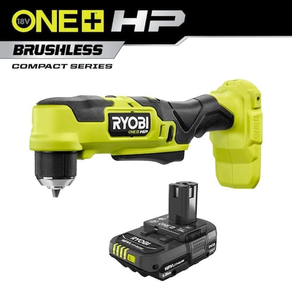 ONE+ HP 18V Brushless Cordless Compact 3/8 in. Right Angle Drill with 1.5 Ah Battery