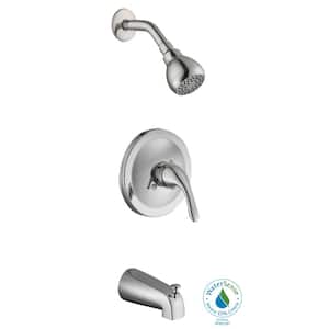 Builders Single-Handle 1-Spray Tub and Shower Faucet in Chrome (Valve Included)