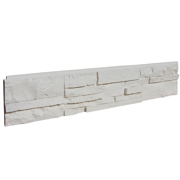 TRITAN BP Summit Faux Stone Panel 48 in x 8 in Iceberg Color