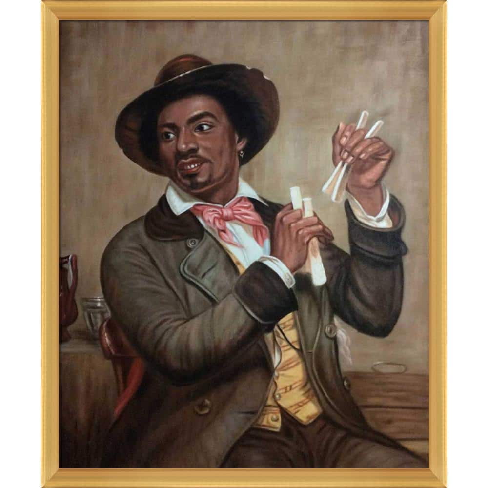 LA PASTICHE Bone Player By William Sidney Mount Piccino Luminoso Framed ...