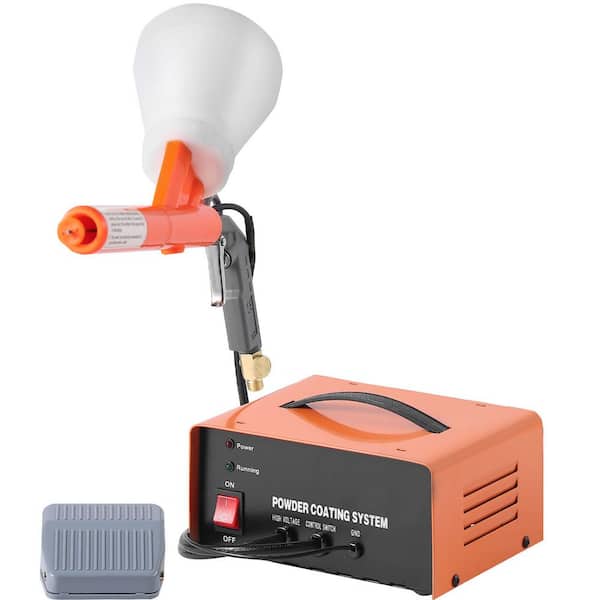 50KV Electrostatic Powder Coating System, Complete Kit with Spray Gun, Nozzles, Powder Cups for Home DIY Commercial Use