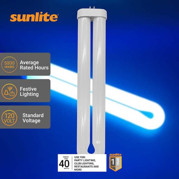 14.75 in. 50-Watt T10 U-Bent Ful Fluorescent Tube Light Bulb Black Light (12-Pack)