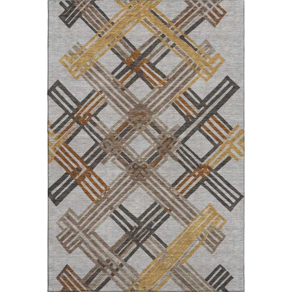Mayfield Premium Machine Washable Abstract AMF2452 Gray 8 ft. x 10 ft. Area Rug price history on PriceWatchPro