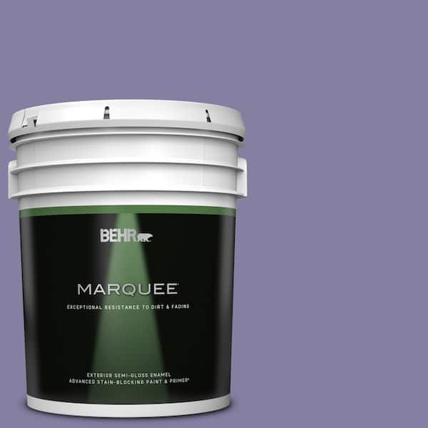 BEHR MARQUEE 5 gal. #640D-6 Chinese Violet Semi-Gloss Enamel Exterior Paint & Primer