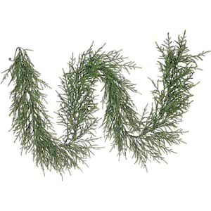 9 ft. Green Battery Operated Prelit LED Artificial Christmas Garland with Timer