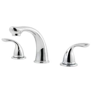Pfirst 2-Handle Mid-Arc Deck-Mount Roman Tub Faucet Trim Kit in Polished Chrome (Valve Not Included)