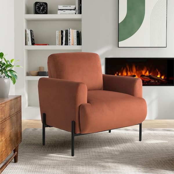 Knoxville Rust Velvet Arm Chair
