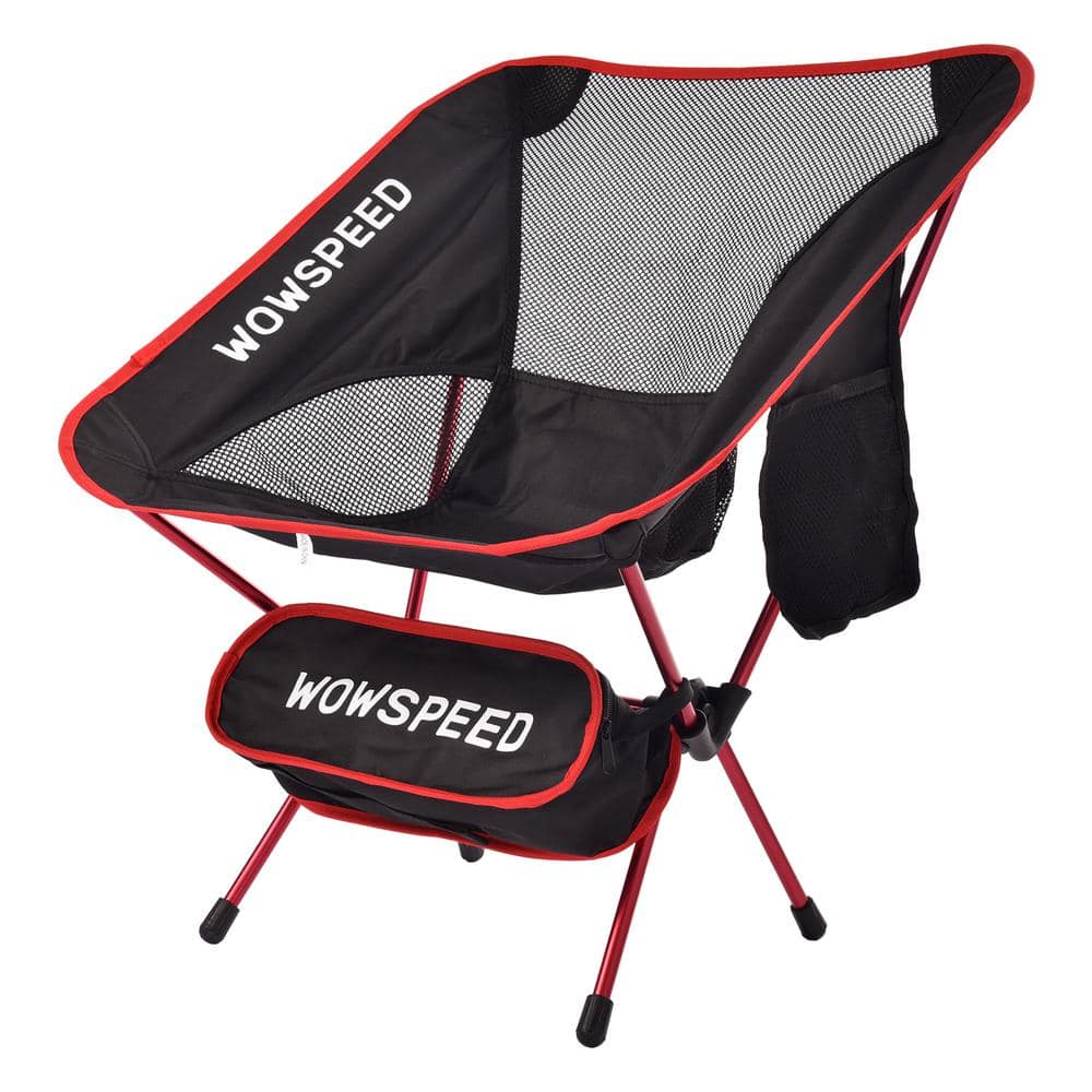 Wide 600D Oxford Plus Mesh Folding Camping Chair with Side Pockets
