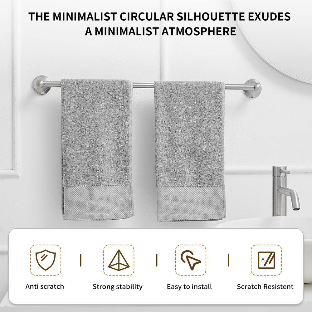 Brushed Nickel 24-Inch Wall Mounted Towel Bar