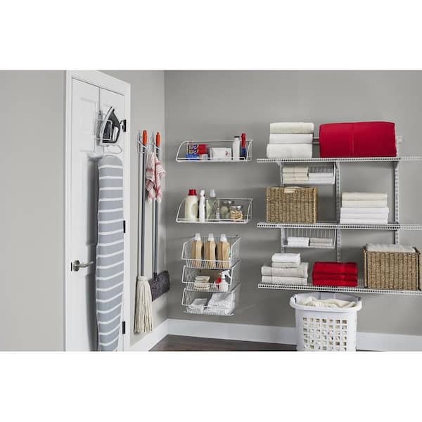 96 and 46 SlatStripVertical Wall Mounted Garage/Laundry Room Unit for 8  Shelves 48 W/Hanging, Accessories