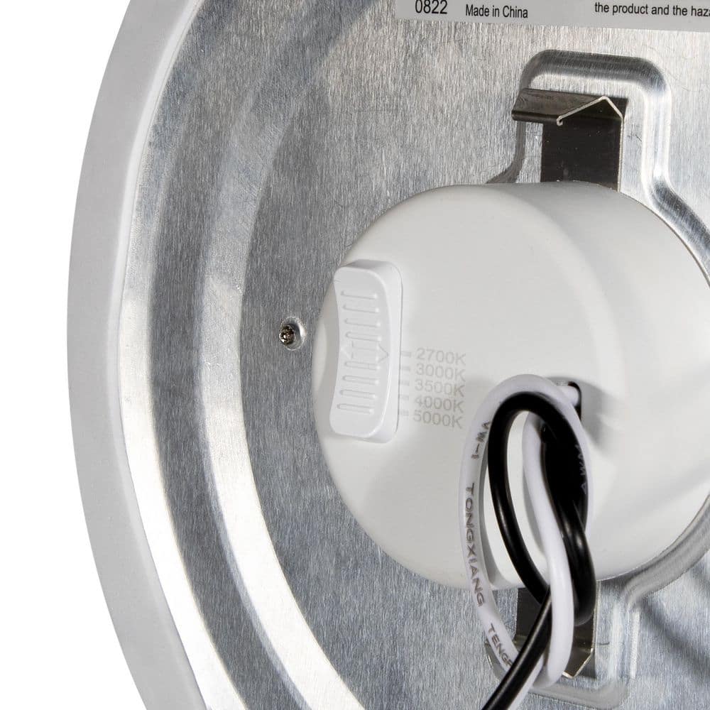 8-Inch White Polycarbonate Round LED Ceiling Light