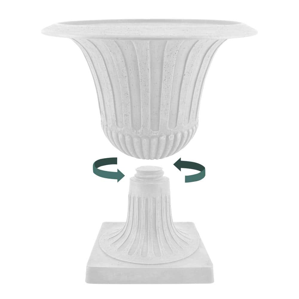 Chocolate Medium Recycled Plastic Urn Planter for Indoor/Outdoor