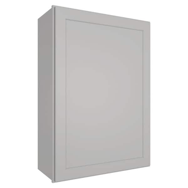 HOMEIBRO 18 in. W x 12 in. D x 42 in. H in Shaker Dove Plywood Ready to Assemble Wall Cabinet 1-Door 3-Shelves Kitchen Cabinet