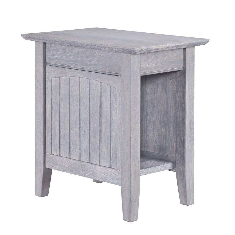 Driftwood Gray Rectangular Wood End Table
