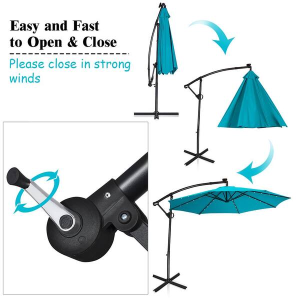 Light up Umbrella Shaft With Fiber Optic Light Strands 
