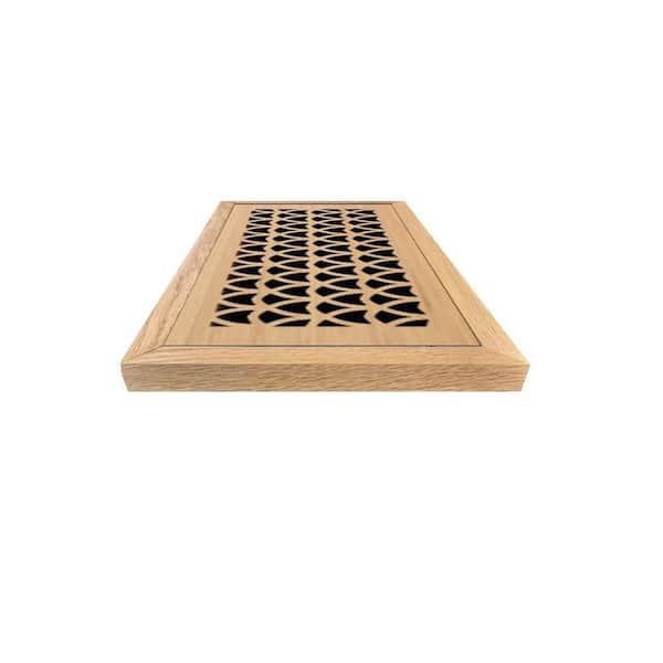 Duct Opening Size 4x10-Overall Size 7x13 Heavenly Arches Design Hardwood Floor Register Flush Mount with Instalation Box