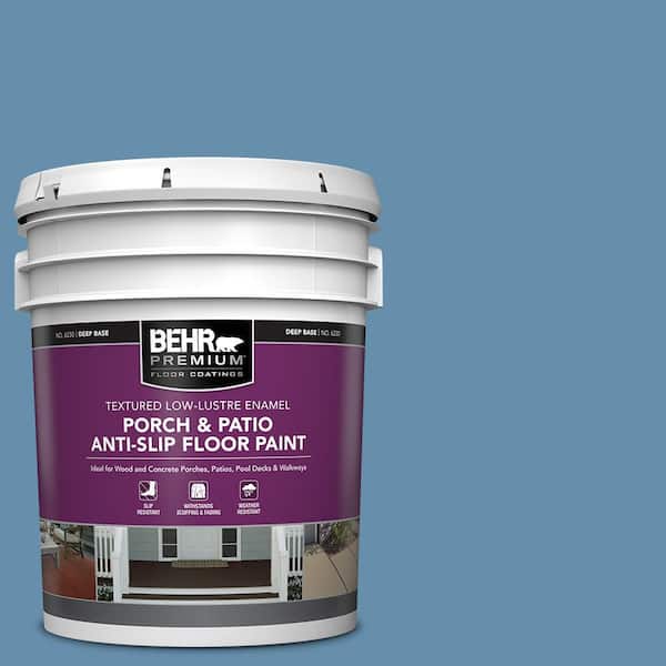 BEHR PREMIUM 5 gal. #S500-5 Treasure Map Textured Low-Lustre Enamel Interior/Exterior Porch and Patio Anti-Slip Floor Paint