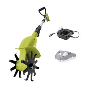 4.25 in. 24-Volt Cordless Electric Garden Tiller/Cultivator Kit with 2.0 Ah Battery + Charger