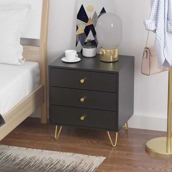 home depot black nightstand