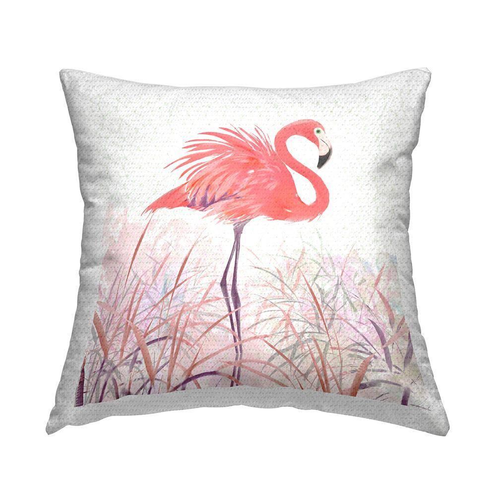 Patterned Flamingo Pond Nature Pink Square Outdoor Throw Pillow price history on PriceWatchPro