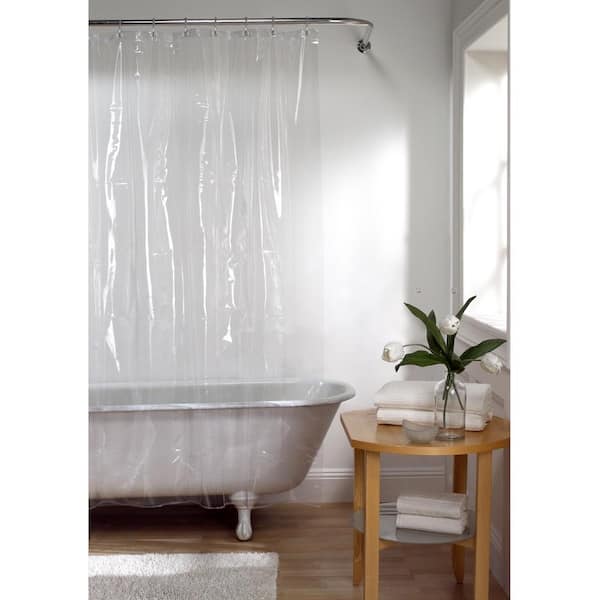 Tonnali Extra Long Shower Curtain Liner 86 Inches Length, EVA Heavy Duty Weighted  Shower Liner 72 X 86 inches with 3 Strong Magnets, Clear Shower Curtain  Cobblestone : : Home