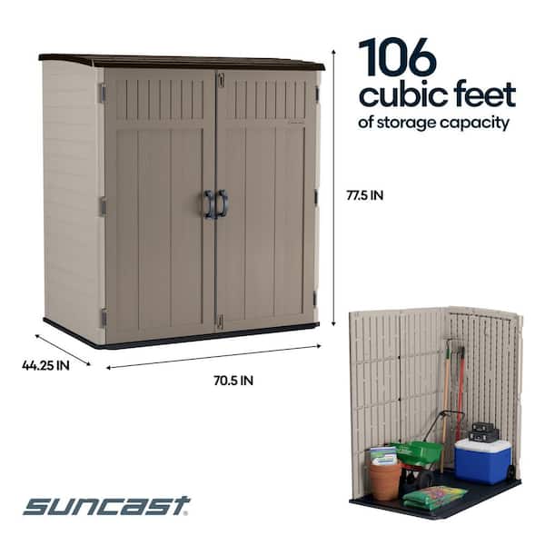 DESCETE　5L Suncast 5 ft. 10.5 in. W x 3 ft. 8.25 in. D x 6 ft. 5.5 in. H XL