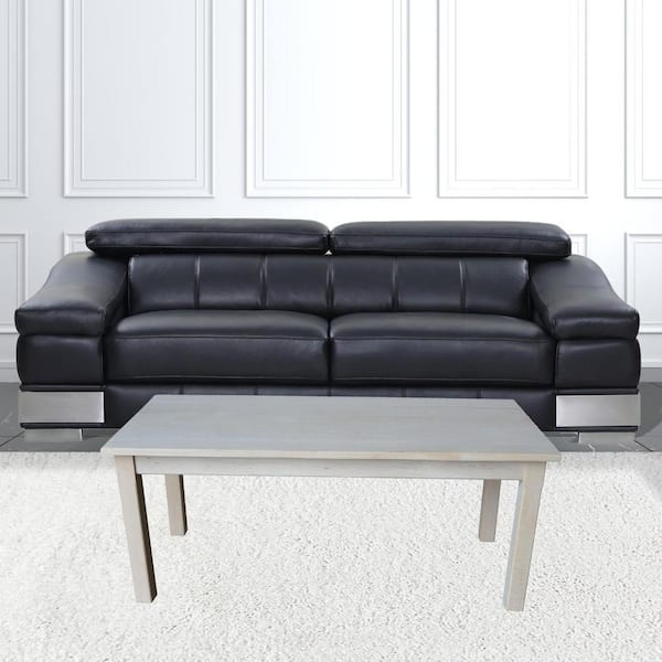 HomeRoots Valerie 44 in. Unfinished Rectangle Wood Coffee Table with Unfinished, Solid Wood
