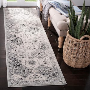 Madison Silver/Gray 2 ft. x 6 ft. Border Runner Rug