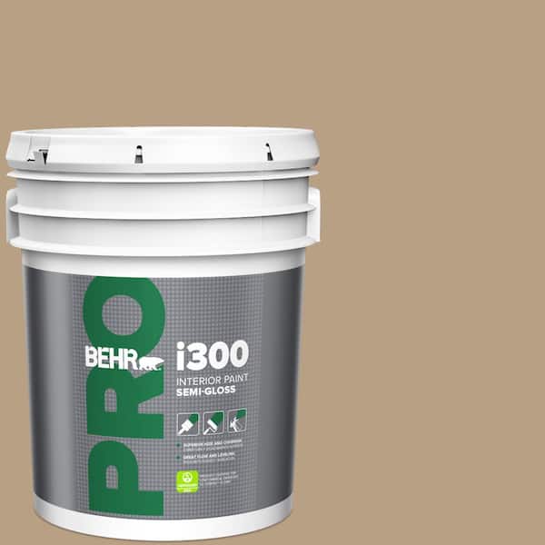 BEHR PRO 5 gal. #HDC-AC-12 Craft Brown Semi-Gloss Interior Paint