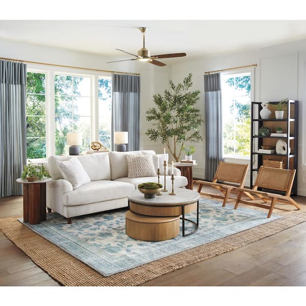 Hampton Bay Chelia 56 in. Indoor Gold LED Ceiling Fan with