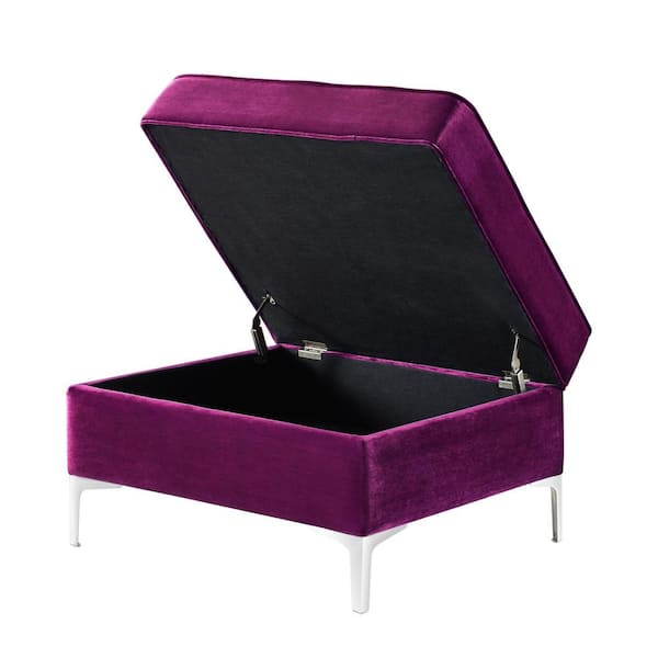 Dropship Purple Modern Velvet Upholstered Ottoman, Exquisite Small End  Table, Soft Foot Stool,Dressing Makeup Chair, Comfortable Seat For Living  Room, Bedroom, Entrance to Sell Online at a Lower Price