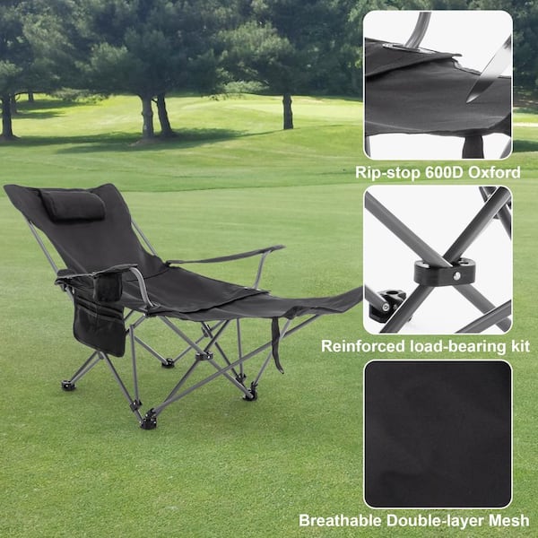 THROOT Camping Chair Max Up to 265 lbs. Reclining Camp Chair THROOT Camping Chair Max Up to 265 lbs. Reclining Camp Chair