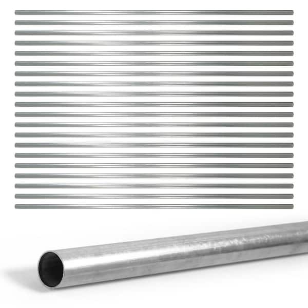 1-5/8 in. Chain Link Fence Silver Galvanized Steel Top Rail (Pack of 20)