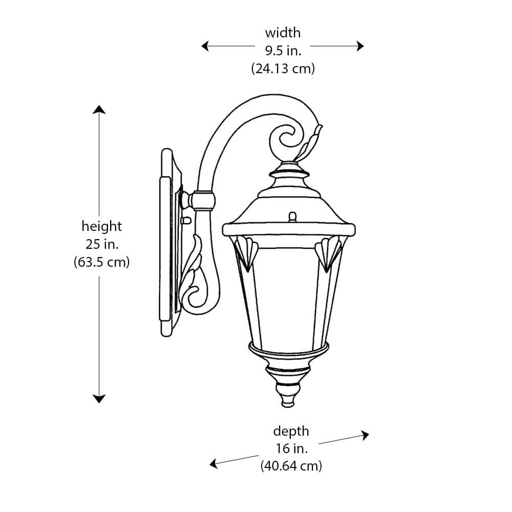 Rust Brown Seeded Glass Outdoor Wall Lantern Sconce