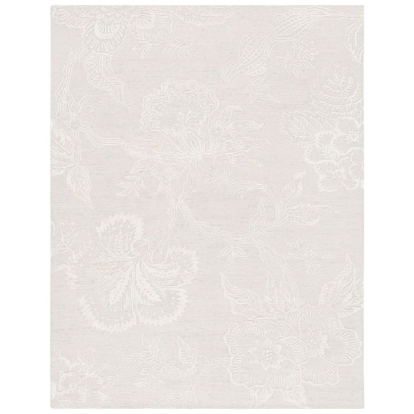 Glamour 9 ft. x 12 ft. Light Blue/Ivory Oversized Floral Area Rug