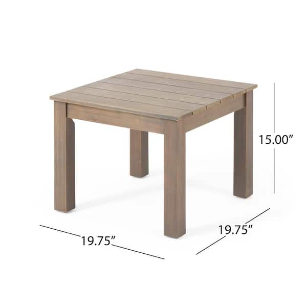 サイドテーブル・ナイトテーブル・ローテーブル ACME Furniture GRANDVIEW SIDE TABLE Grey Wood Outdoor Side End Table. XT-66469.00GRY - The Home