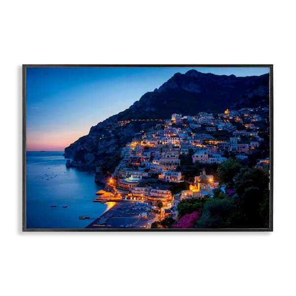 Stupell Industries Vivid Coastal City by Danita Delimont Black Framed Nature Giclee Art Print 12 in. x 18 in.