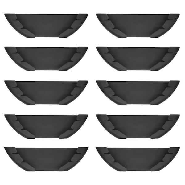 10-Pack Black Wall Mounted Pot Lid Organizers, Pan Lid Organizers Inside Cabinet for Kitchen, Fits 6 in. to 13.5 in.